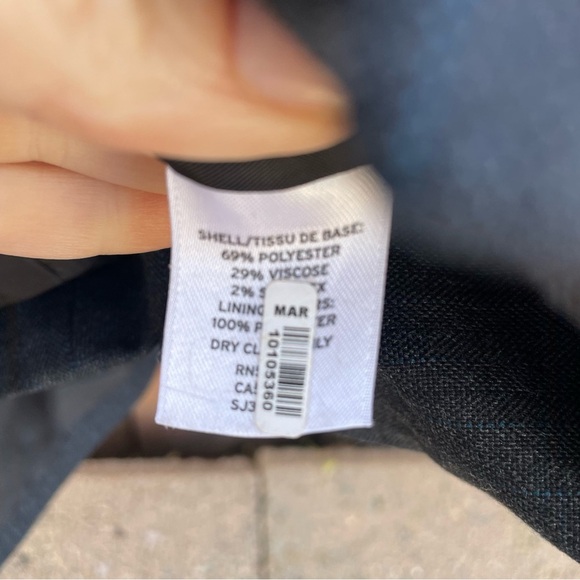 SEJOUR Women’s Gray Navy Blazer Jacket Single Breasted Size 18W - Picture 8 of 14